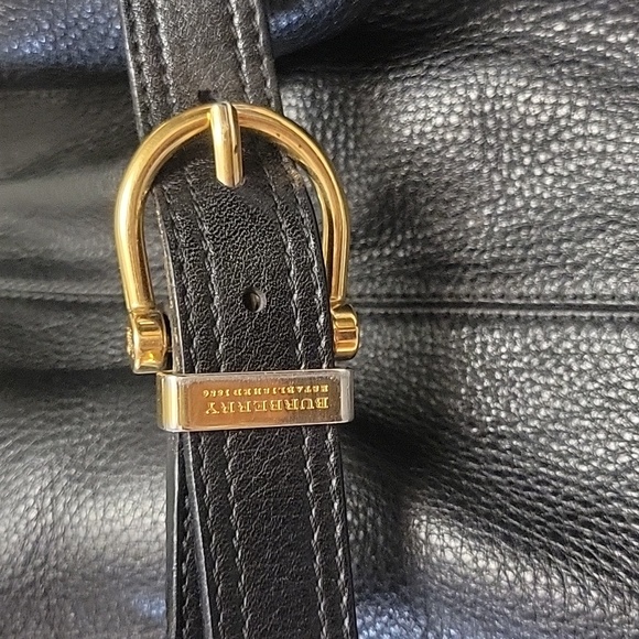 BURBERRY Belted housecheck Leather 2 way bag - Picture 3 of 17